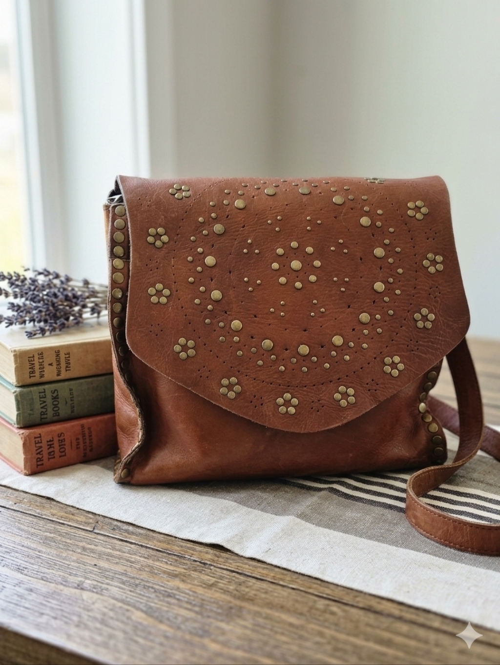Patricia Nash Cazorla Convertible Flap Backpack Made Of Italian Leather